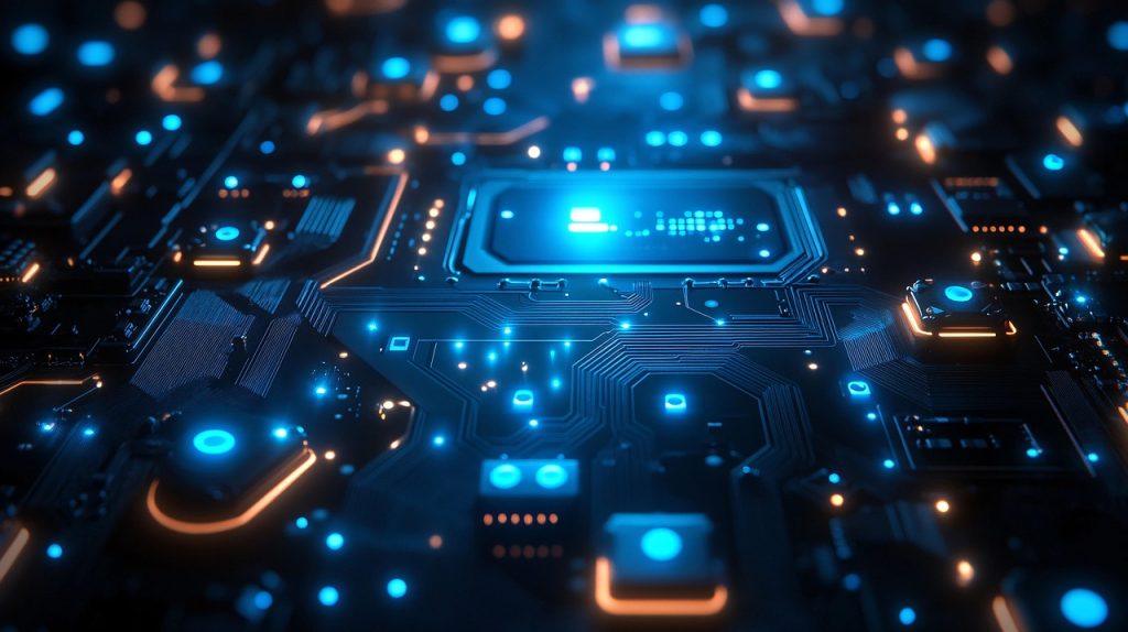ai generated, circuit, board, futuristic, electronic, patterns, light, technology, computer, hardware, tech, digital, chip, microchip, integrated, circuitry, engineer, design, innovation, modern, components, electrical, data, processing